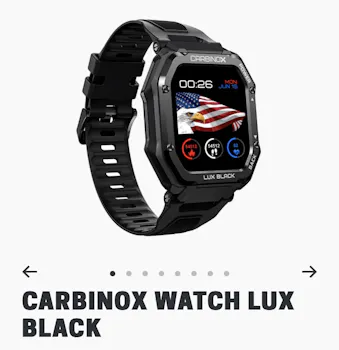 Carbinox Lux Black Smart Watch 