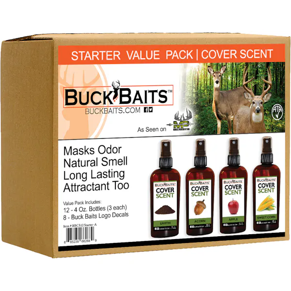 Buck Baits Cover Scent Starter Kit - Earth/Acorn/ Apple/ Corn 3 oz. ea.