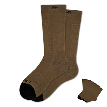 Lasso Performance Compression Socks 2.0 - Coyote Brown Crew 4-Pack