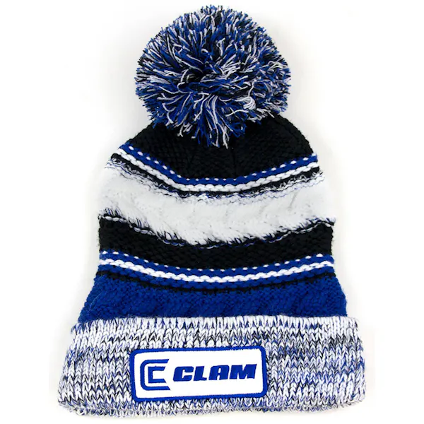 Clam Men's Knit Pom Hat One Size Color Blue