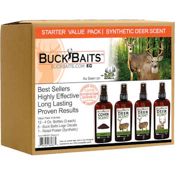 Buck Baits Starter Kit - Doe/Doe in Heat/ Buck/ Earth Cover 3 oz. ea.
