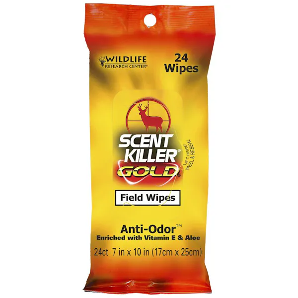 Wildlife Research Scent Killer Field Wipes Gold - 24 pk.