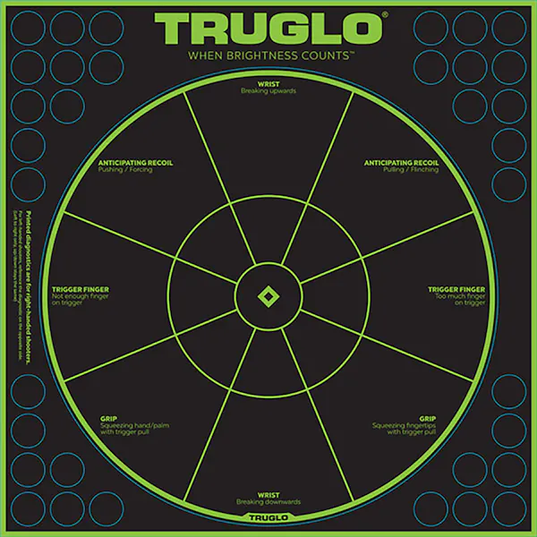 TruGlo TruSee Splatter Handgun Diagnostic Target - Green 12x12 6 pk.