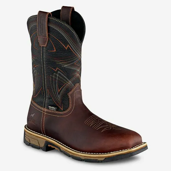 Irish Setter Boots Marshall Men's 11-inch Waterproof Leather Soft Toe Pull-on Boot -  Dark Brown/black