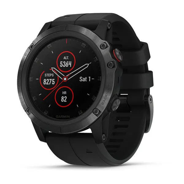 Garmin fenix 5X Sapphire, Premium Multisport GPS Watch, Black