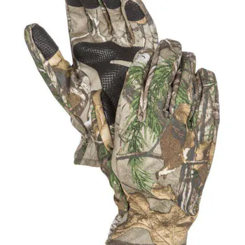 North Mountain Gear Camouflage Hunting Gloves Smart Phone Compatible With Sure Grip Palms Water Resistant
