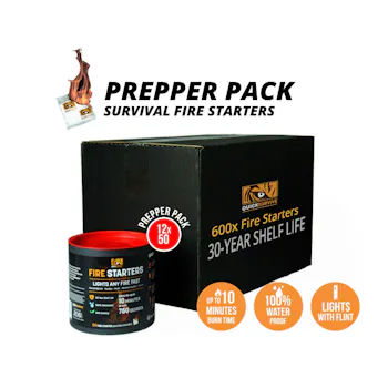 Fire Starter Dooms Day Prepper Pack ( 600 Fire Starters)