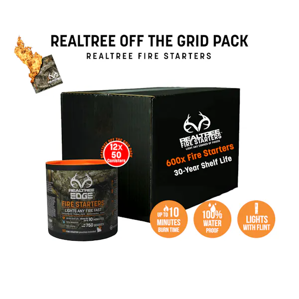 Realtree Fire Starters Off The Grid Pack(600 Realtree Fire Starters)